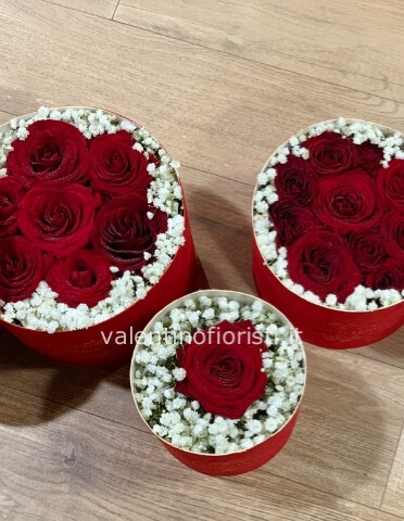 Flower box Red mono rosa